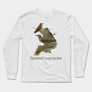 Spotted nutcracker bird Long Sleeve T-Shirt